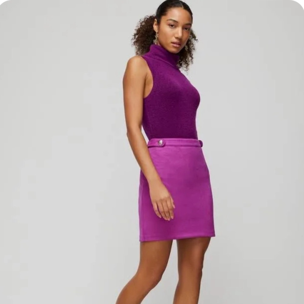 WHBM Suede Boot Skirt Size 4